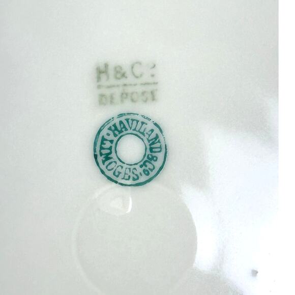 Antique 1910-1920 Haviland & Co. Limoges 'Amber Rose' Octagonal Plates-5 Pieces - Picture 8 of 9